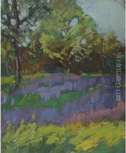 Lupines, High Park Oil Painting - James Edward Hervey MacDonald