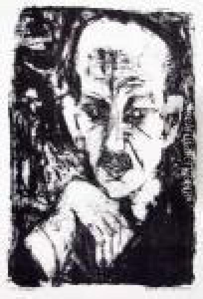 Bildnis Carl Sternheim Oil Painting - Ernst Ludwig Kirchner