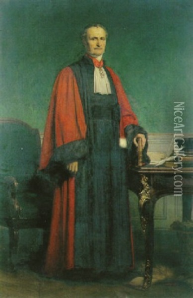 Portrait De Louis-marie De Belleyme En Magistrat Oil Painting - Charles Francois Jalabert