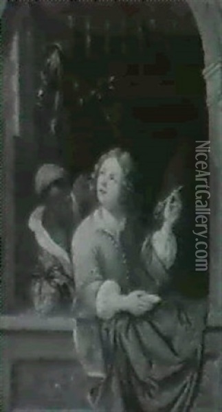 Seifenblasen Oil Painting - Willem van Mieris