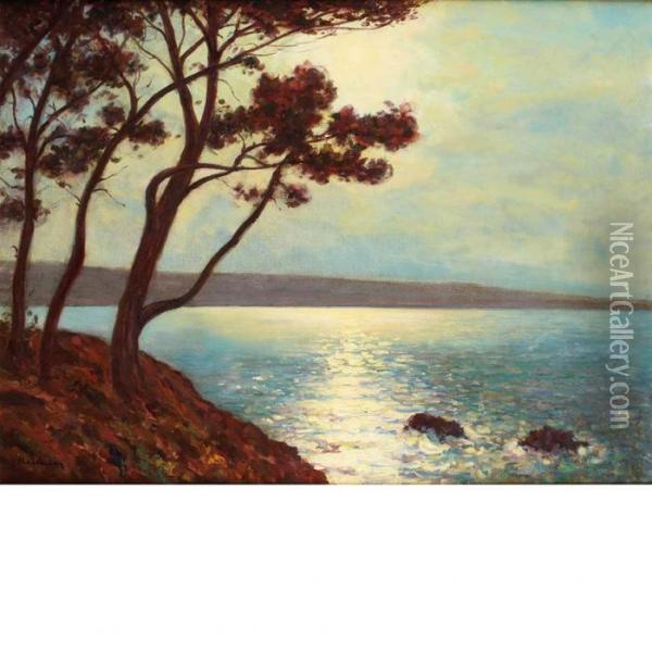 Moonlight On The Riviera Oil Painting - Arsene Chabanian