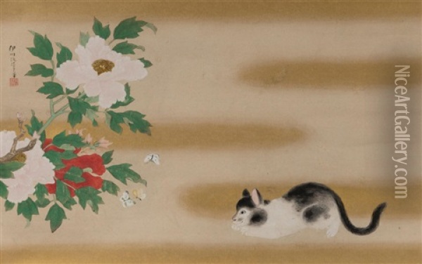 Kakejiku (hanging Scroll) Oil Painting - Kano Eishin