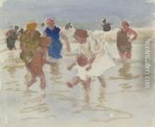 Bathers In The Surf Oil Painting - Edward Henry Potthast