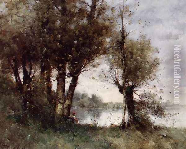 The Banks Of The Vienne Oil Painting - Paul Trouillebert