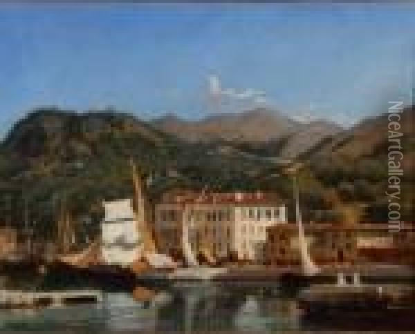 Vue D'un Port Du Midi Oil Painting - Felix Ziem