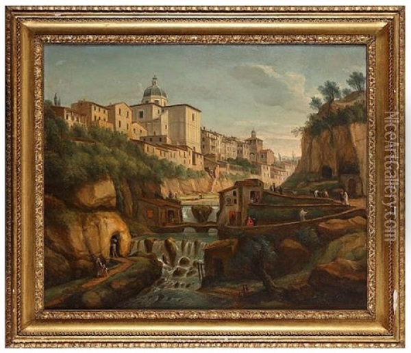 View Of Ronciglione Oil Painting - Gaspar van Wittel