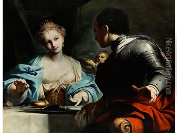 Gastmahl Von Antonius Und Kleopatra Oil Painting - Antonio Gionima