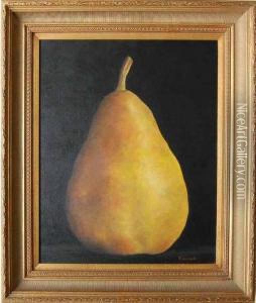 Yellow Pear Oil Painting - Emma Minnie Boyd