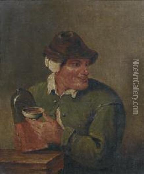 Bevitore Oil Painting - Adriaen Pietersz. Van De Venne