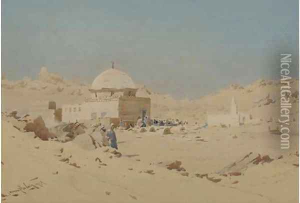 The sheik's tomb Oil Painting - Augustus Osborne Lamplough