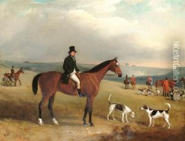 A Gentleman Out Hunting Oil Painting - John Jnr. Ferneley