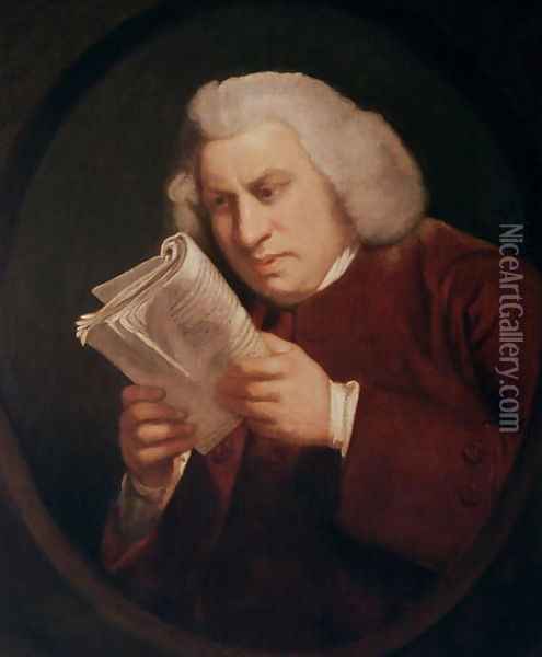 Dr. Samuel Johnson 1709-84 1775 Oil Painting - Sir Joshua Reynolds