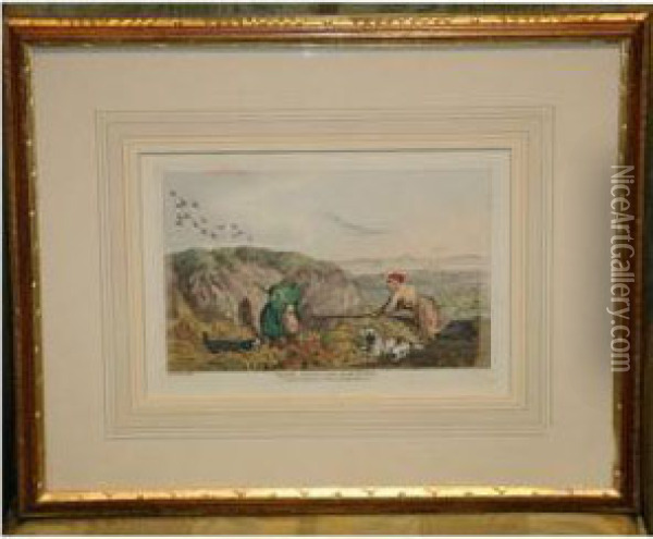 Bank Shooting For Fowl Oil Painting - Henry Thomas Alken