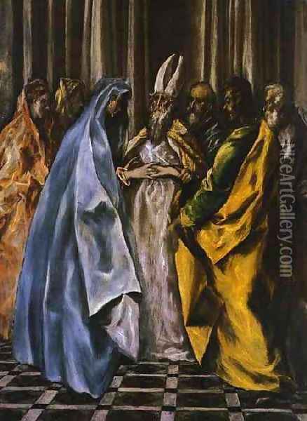 The Marriage of the Virgin 1613-14 Oil Painting - El Greco (Domenikos Theotokopoulos)