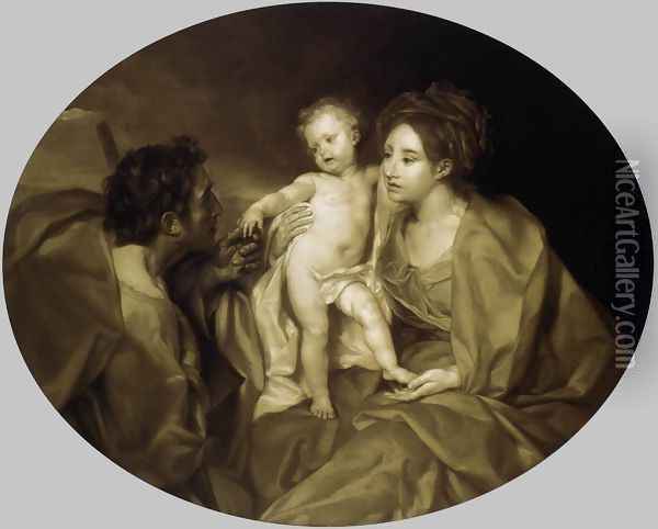 The Holy Family 1769 Oil Painting - Anton Raphael Mengs