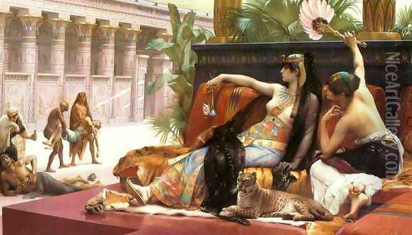 Cleopatra Testing Poisons on Those Condemned to Death Oil Painting - Alexandre Cabanel