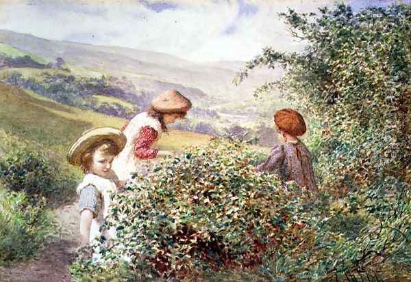 The Blackberry Pickers Oil Painting - Joseph Kirkpatrick
