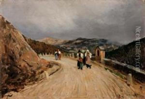 Tabernacolo In Montagna Oil Painting - Giuseppe Buscaglione