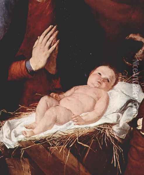 The Adoration of the Shepherds, detail Oil Painting - Jusepe de Ribera