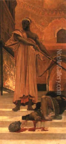 Summary Execution Under The Moorish Kings Of Granada Oil Painting - Henri Regnault