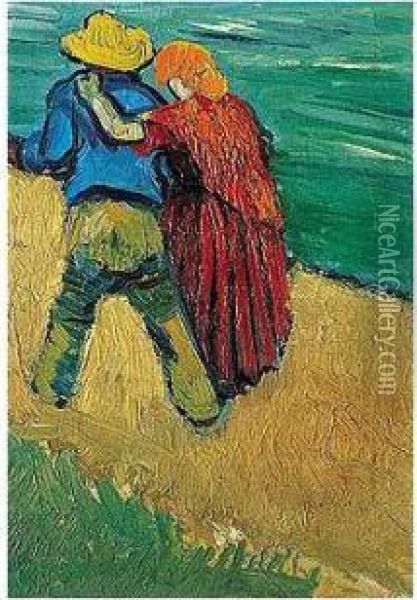 Eglogue En Provence - Un Couple D'amoureux Oil Painting - Vincent Van Gogh