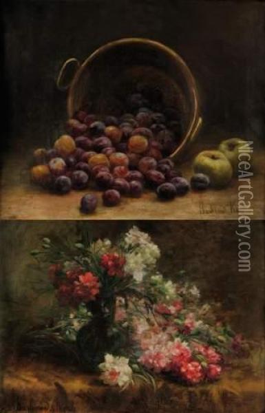 Natures Mortes Aux Fleurs Et Aux Fruits Oil Painting - Marthe Elisabeth Barbaud-Koch