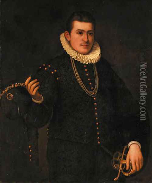 Portrait of a young gentleman Oil Painting - Leandro Bassano