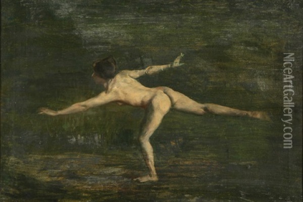 Schnelllauferin Oil Painting - Albert von Keller