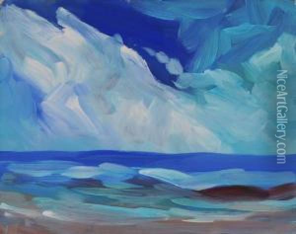 Sea And Sky #192 Oil Painting - Merton Clivette