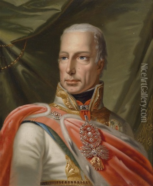 Kaiser Franz Ii (i) Oil Painting - Franz Eybl