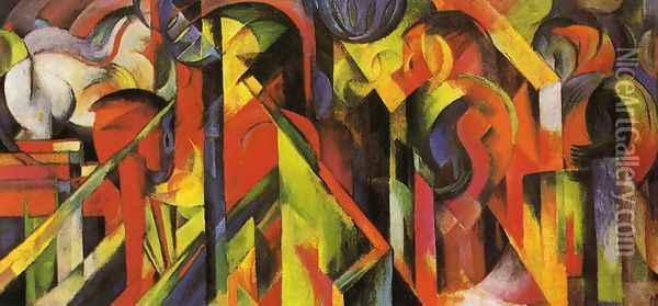 Stables2 Oil Painting - Franz Marc
