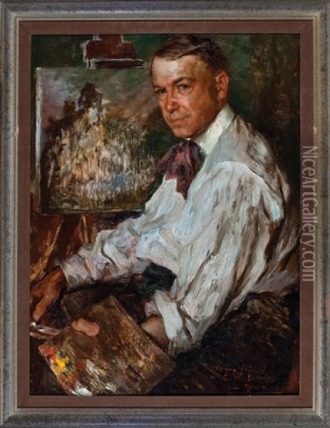 The Artist, Portrait Of Charles Wellington Boyle Oil Painting - Luis Graner y Arrufi
