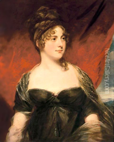 Portrait of Anne Garbett Oil Painting - John Hoppner