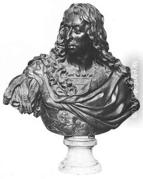 Bust of the Grand Conde Oil Painting - Antoine Coysevox