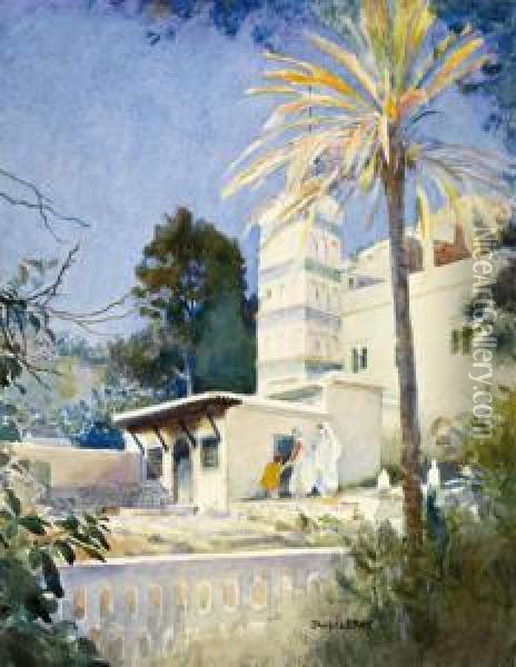 Visite A La Mosquee Sidi Abderrahman A Alger Oil Painting - Paul Alexandre Alfr. Leroy
