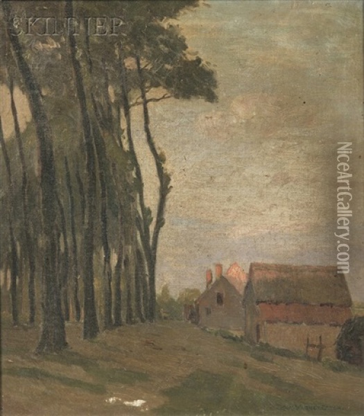 Flemish Farm Oil Painting - Charles Warren Eaton