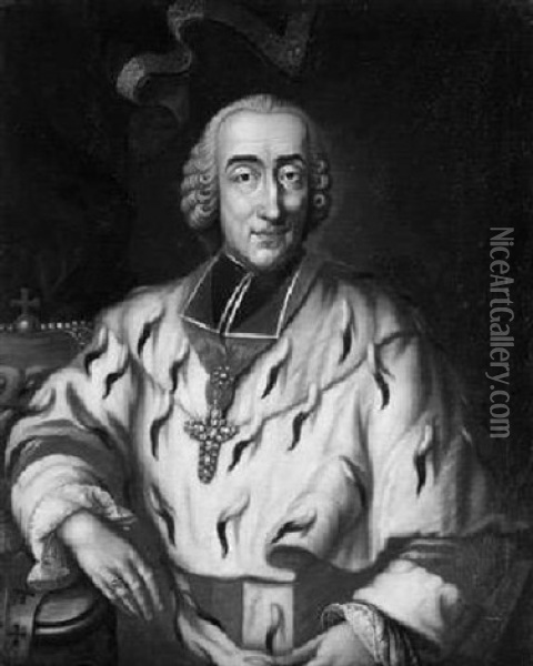 Bildnis Des Kardinals Maximilian Von Konigsegg Oil Painting - George de Marees