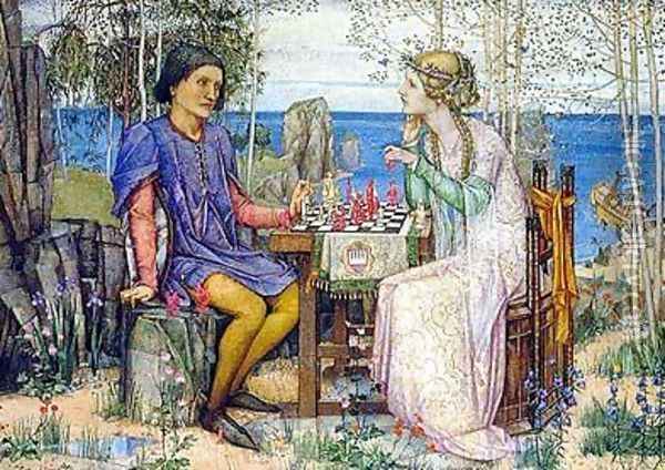Ferdinand and Miranda, from The Tempest Act V Oil Painting - Edward Reginald Frampton