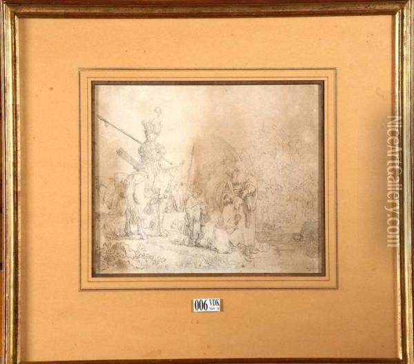 Le Bapteme De L'eunuque Oil Painting - Rembrandt Van Rijn