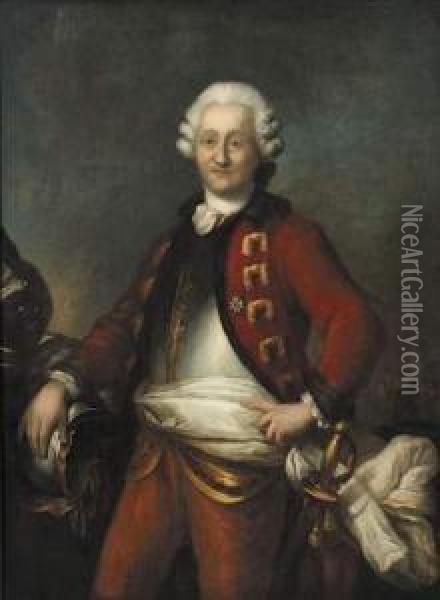 Portrait De Joseph Louis Bernard De Simiane Oil Painting - Louis-Michel Van Loo