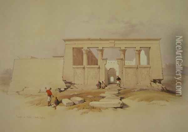 12 Temple at Wady Dabod, Nubia Oil Painting - David Roberts