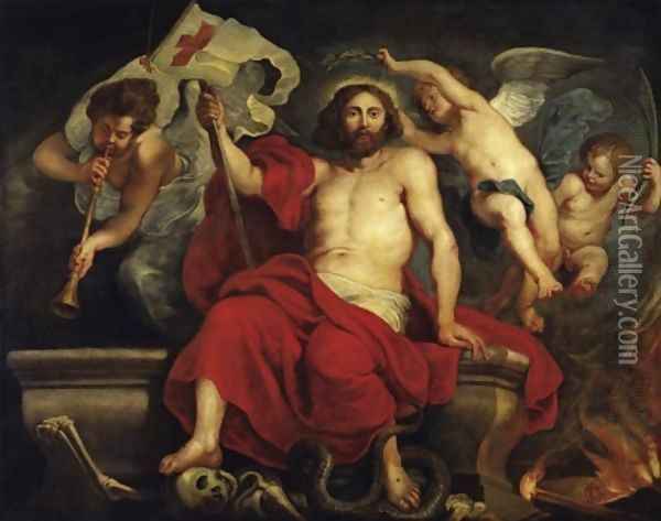 Christ Triumphant over Sin and Death 1615 1622 Oil Painting - Peter Paul Rubens
