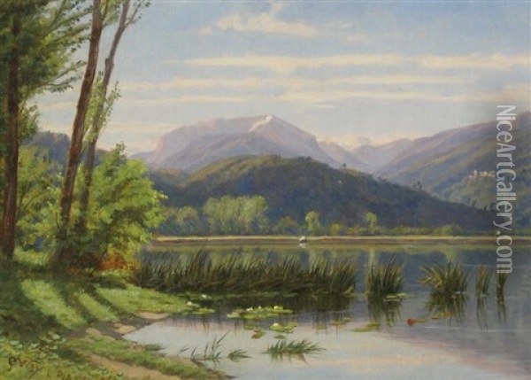 Lake Riano, Spain Oil Painting - Charles Jones Way