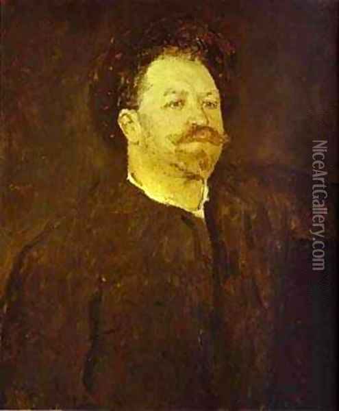 Portrait Of The Italian Singer Francesco Tamagno 1891 Oil Painting - Valentin Aleksandrovich Serov