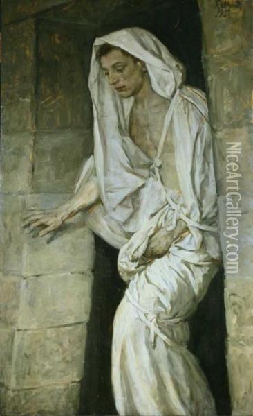 Lazarus. Oil Painting - Eduard Von Gebhardt