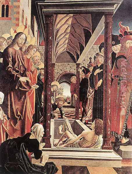 St Wolfgang Altarpiece: Resurrection of Lazar Oil Painting - Michael Pacher