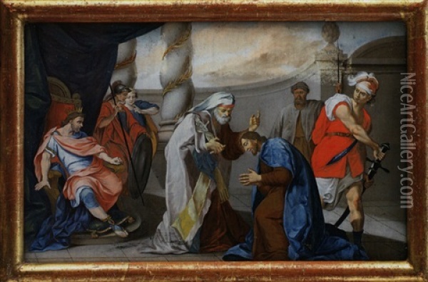 Enthauptung Eines Heiligen Oil Painting - Leodegar Meyer