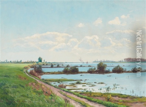 Landscape In The Lower Rhine Region Oil Painting - Wilhelm Degode