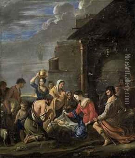 The Adoration Of The Shepherds Oil Painting - Mathieu Le Nain