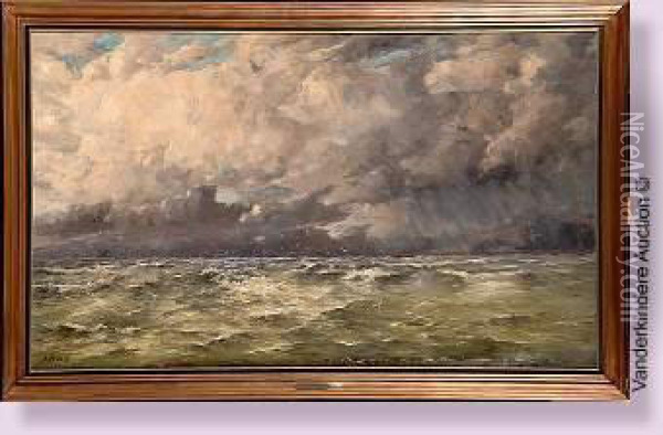Mer Sous Un Ciel Orageux Oil Painting - Henri Arden